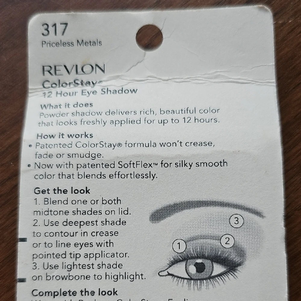 New Revlon ColorStay 12 Hour Eyeshadow 317 Priceless Metals - Discontinued HTF